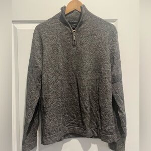 Alfani Cashmere Gray Quarter-Zip Sweater